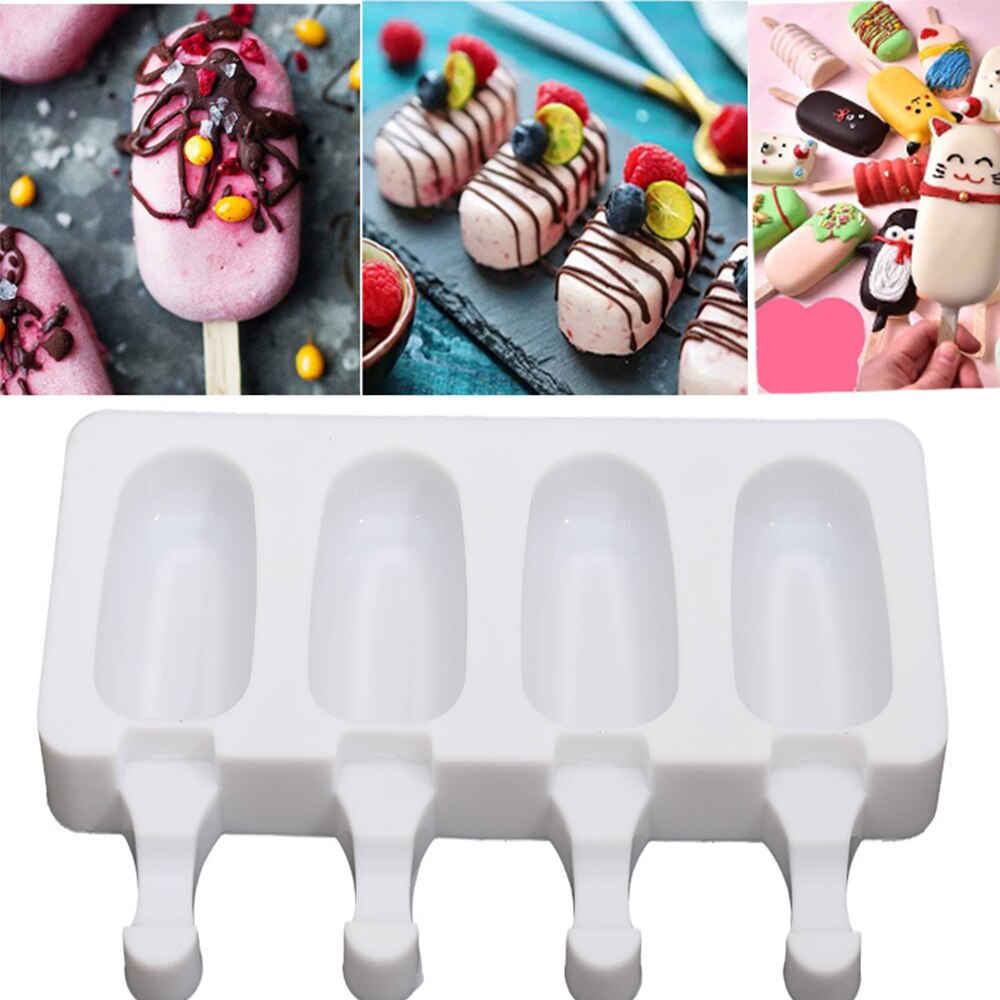 Title 2, Ice Cream Mold Of 8-grid Silica Gel Ice Cream