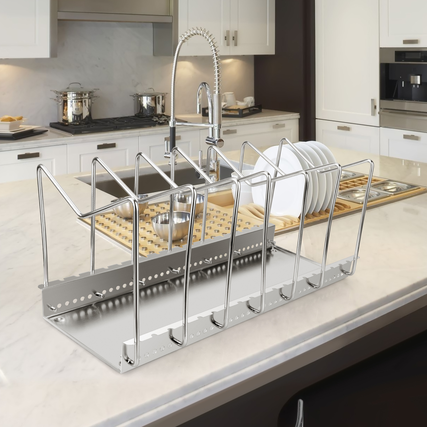 Title 2, Versatile kitchen storage rack to organize your...