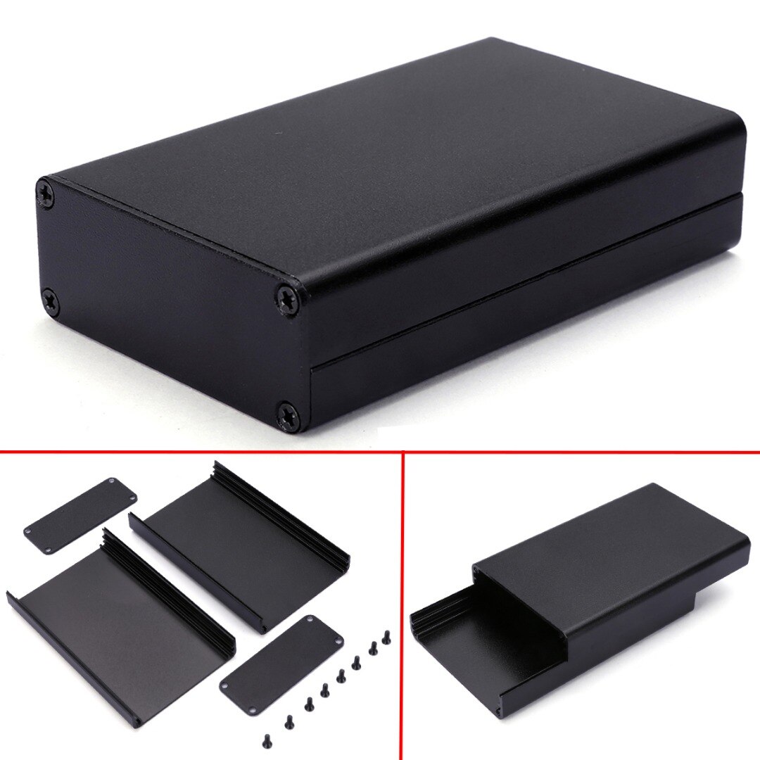 80x50x20mm Black DIY Aluminum PCB Instrument Box Enclosure Electronic Project Case Electric Supplies