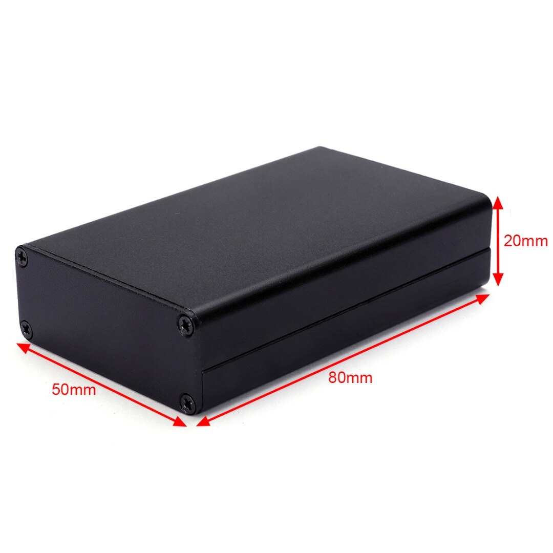 80x50x20mm Black DIY Aluminum PCB Instrument Box Enclosure Electronic Project Case Electric Supplies