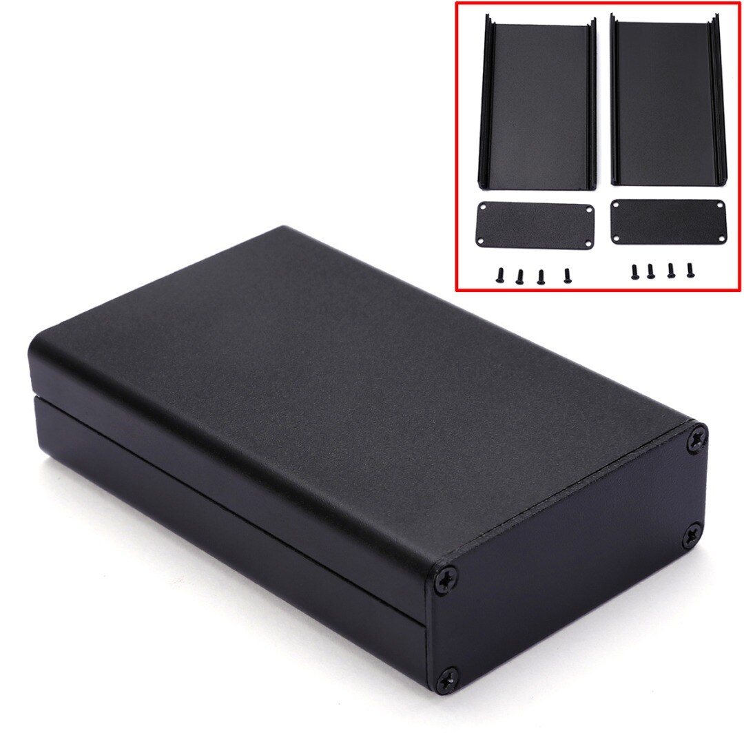 80x50x20mm Black DIY Aluminum PCB Instrument Box Enclosure Electronic Project Case Electric Supplies