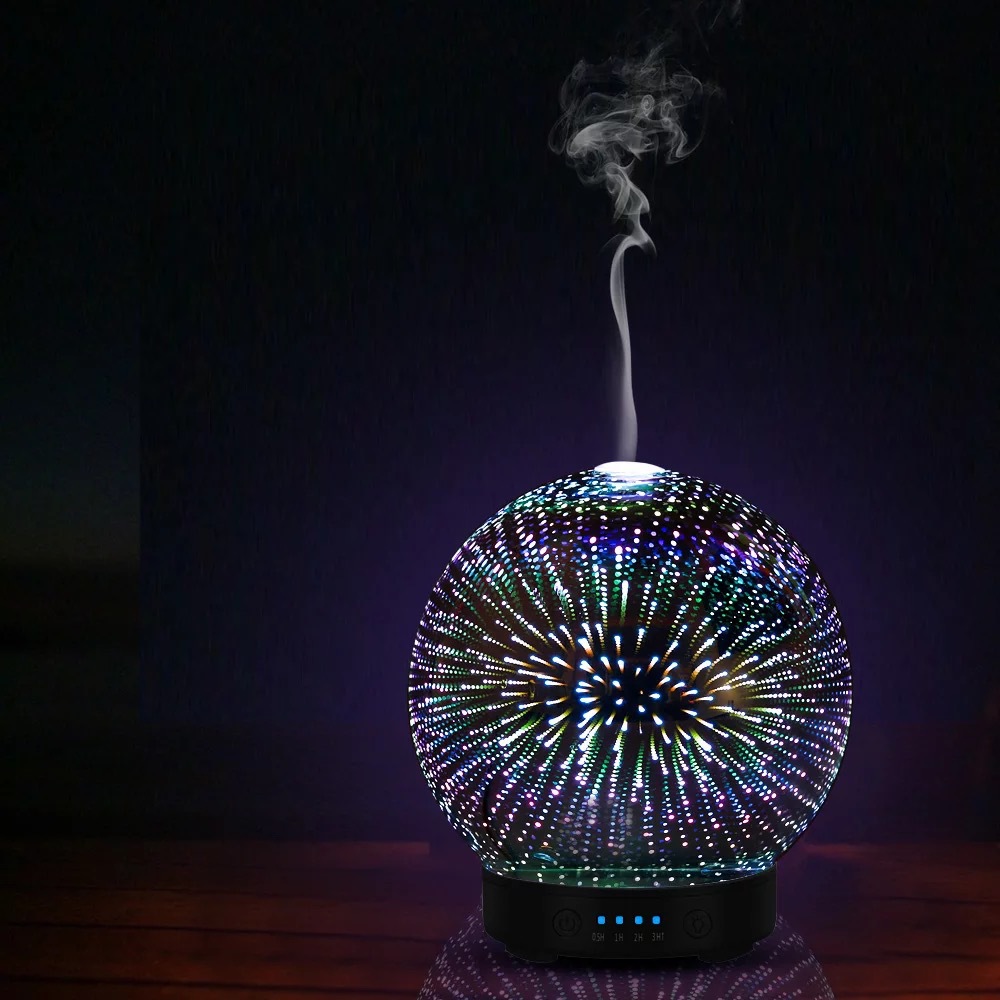 Title 3, Difusor de Aromas 3D com 7 LEDs Coloridos, umid...