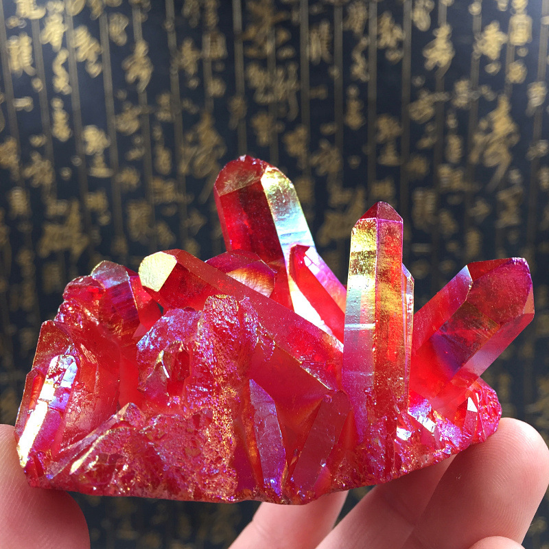 Title 4, Red Aura Crystal Cluster