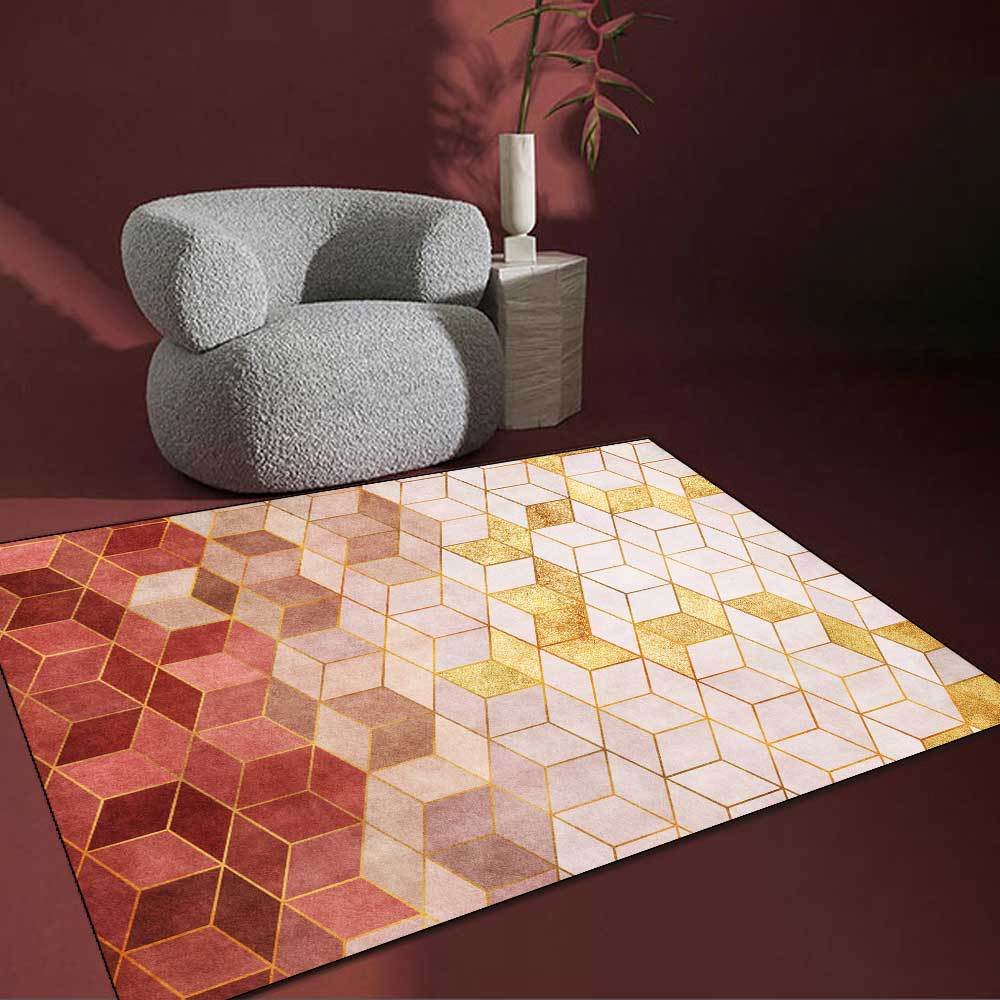 Carpet-Geometric splicing-Golden Red-A