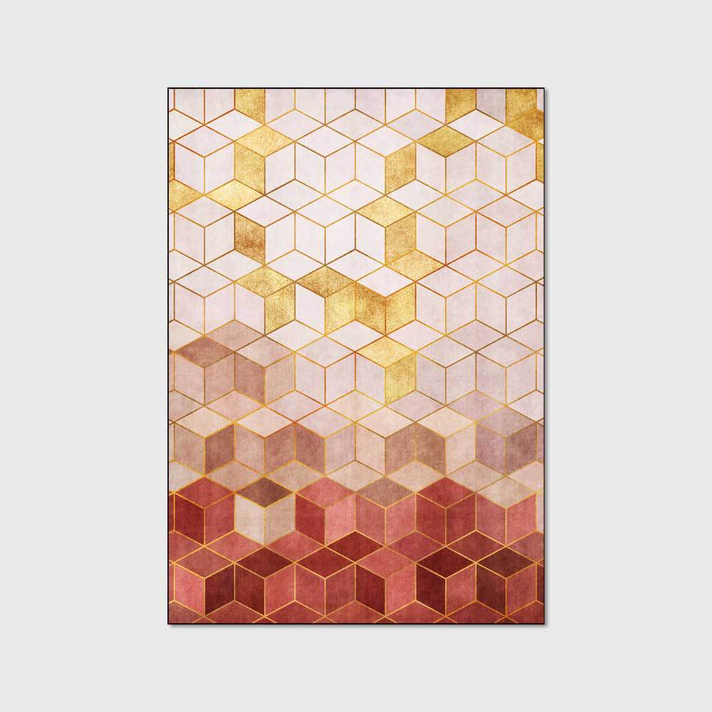 Carpet-Geometric splicing-Golden Red-C