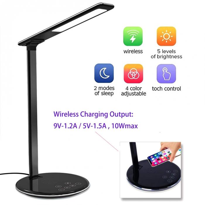 Title 1, LED desk lamp with wireless charging function