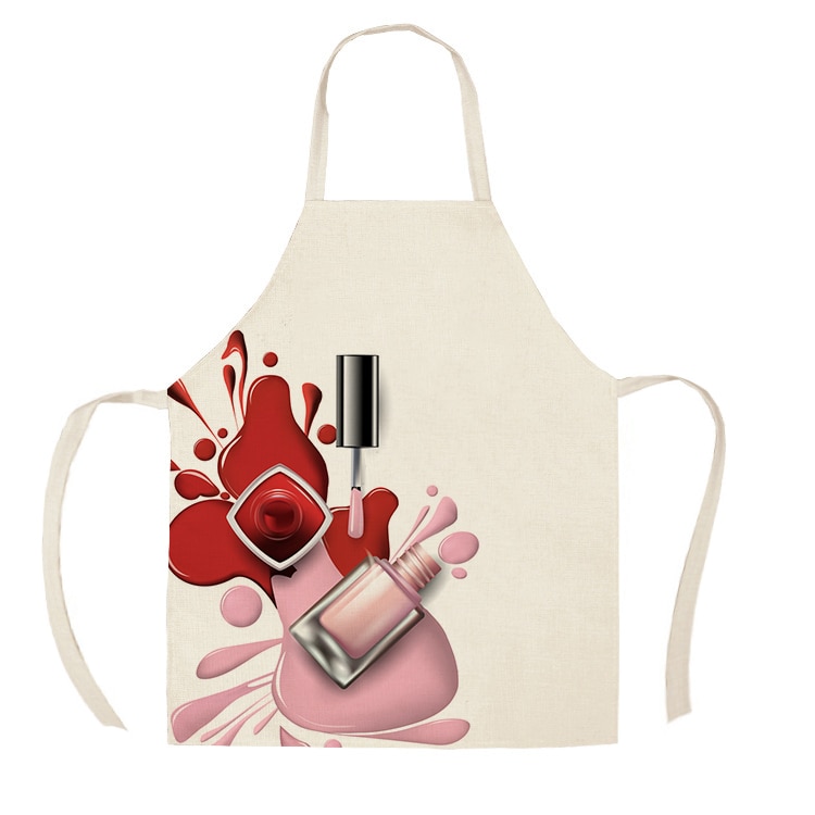 Title 3, Pink Nail Polish Cotton Hemp Apron