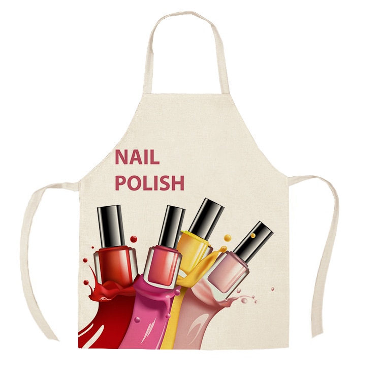 Title 4, Pink Nail Polish Cotton Hemp Apron