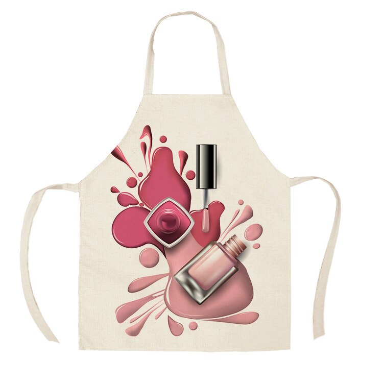 Title 6, Pink Nail Polish Cotton Hemp Apron