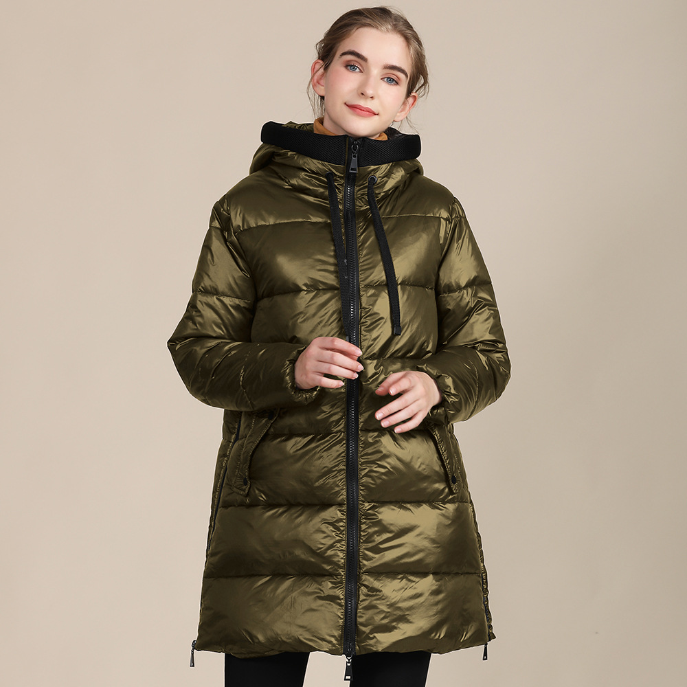 Title 8, Womens Padded Nylon Bright Hooded Winter Jacket