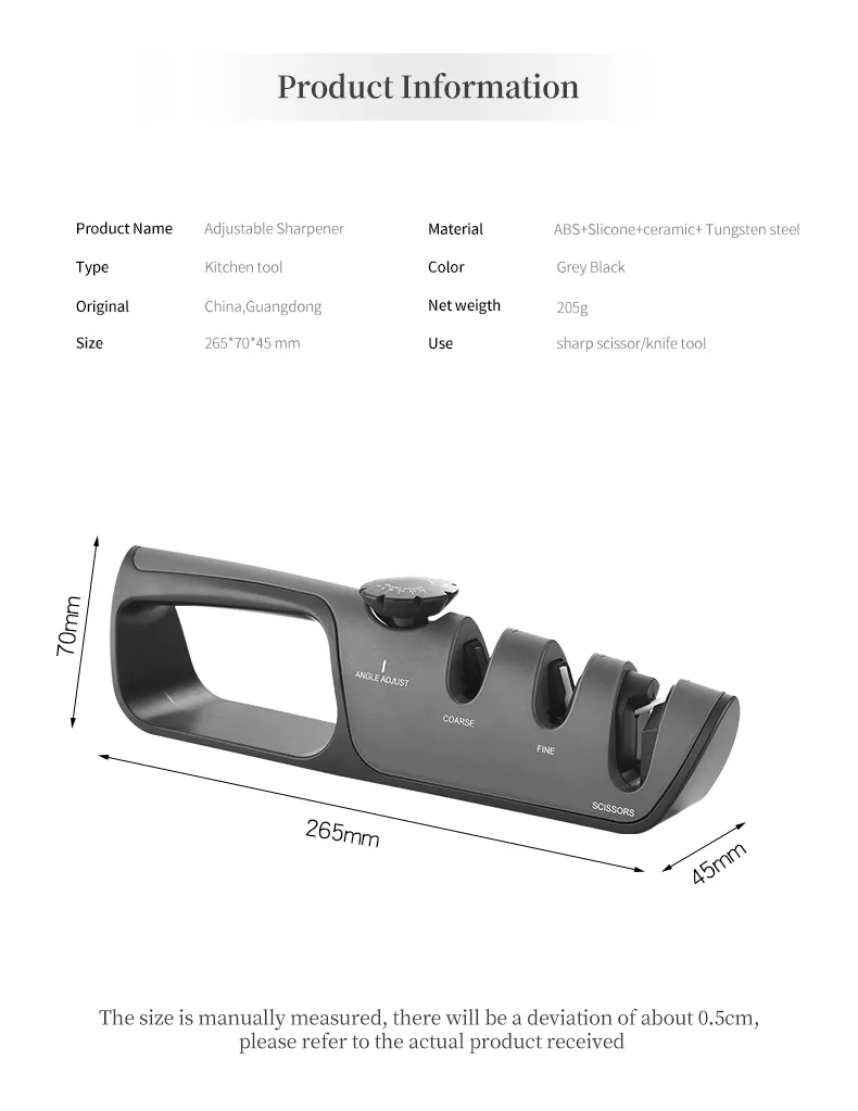 Whole Sale Three Stage Multi-function Tungsten Knives And Scissors Sharpener