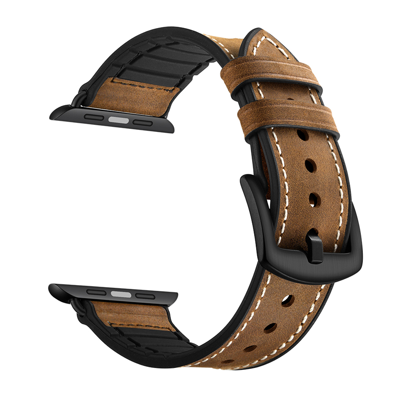 38mm sports leather strap