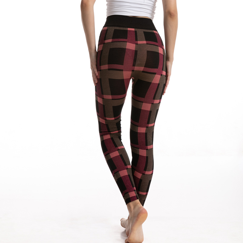 Title 5, Mallas Leggings Jacquard a Cuadros para Mujer, ...