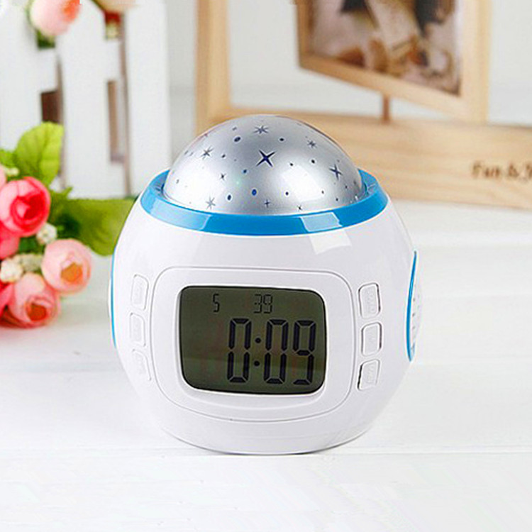 Title 1, 1038 projection alarm clock digital luminous wi...