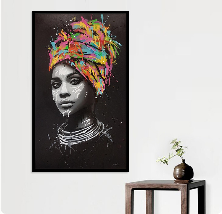 Title 1, Quadro su tela Donna africana con turbante – Ar...