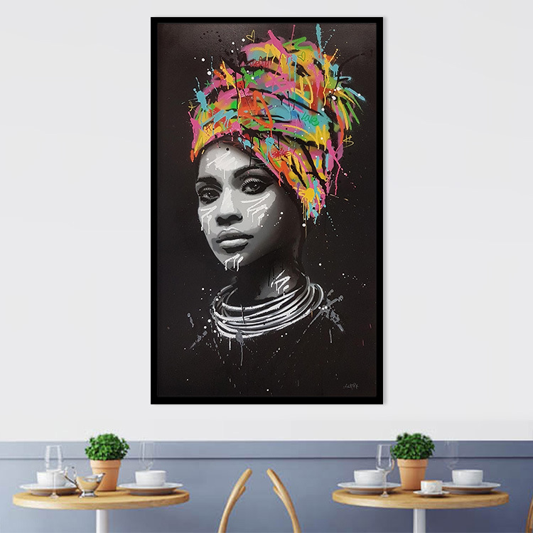 Title 4, Quadro su tela Donna africana con turbante – Ar...