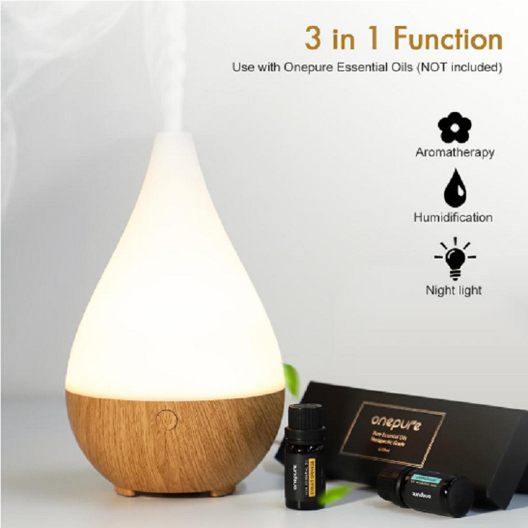 Title 1, Ultrasonic aromatherapy machine wood grain 300ml