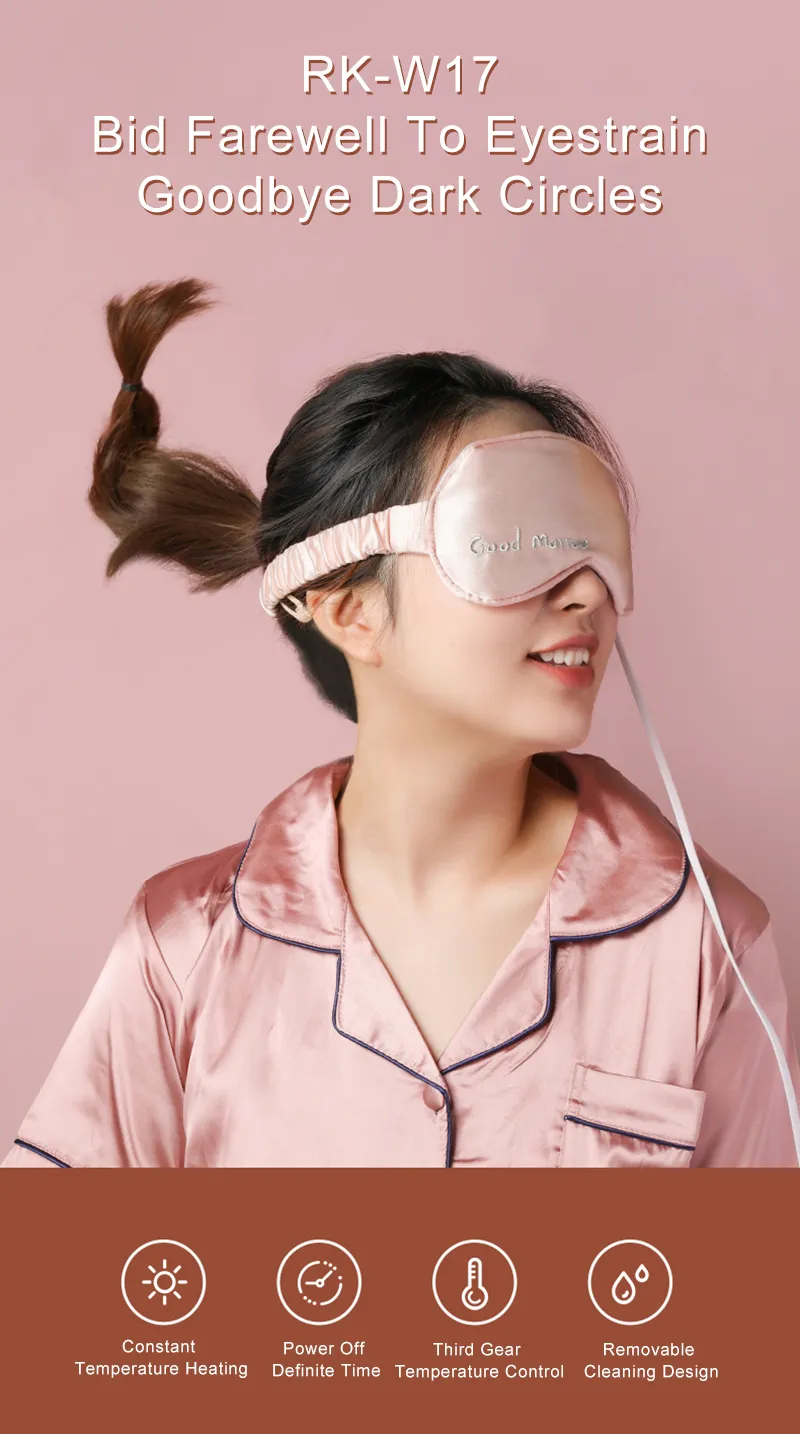 RK-W17 Graphene Heating USB Dry Eye Mask with Flaxseed Warm Therapy Unclog gland Blue