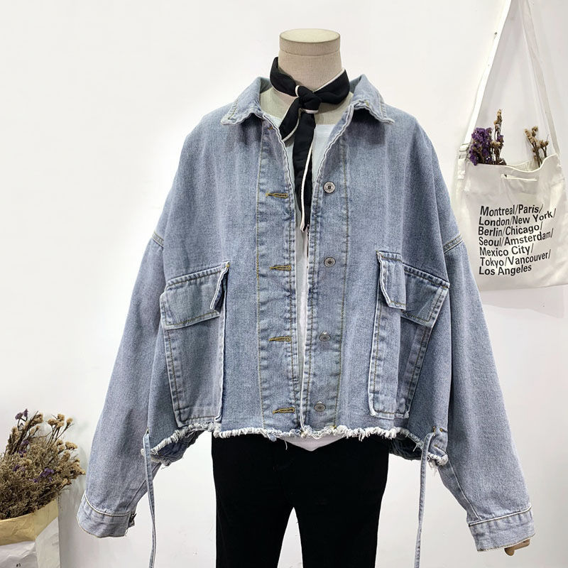 Title 6, BF Loose Short Frayed Large Pocket Jacket, offe...