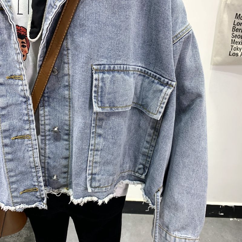 Title 13, BF Loose Short Frayed Large Pocket Jacket, offe...