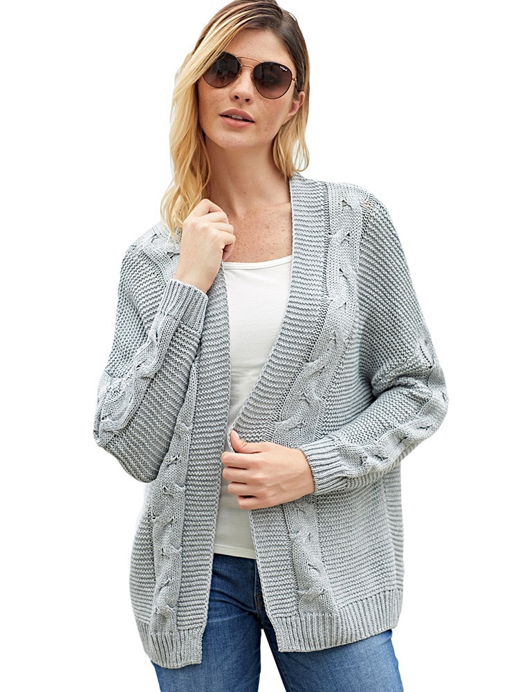 Title 9, Plus Size Ribbed Knit Bat Long Sleeve Cardigan,...