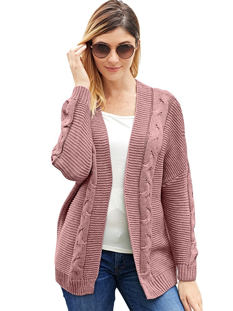 Title 11, Plus Size Ribbed Knit Bat Long Sleeve Cardigan,...