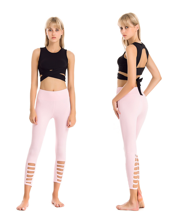 Title 4, Tight-fitting Yoga Pants, Nine-point design, St...