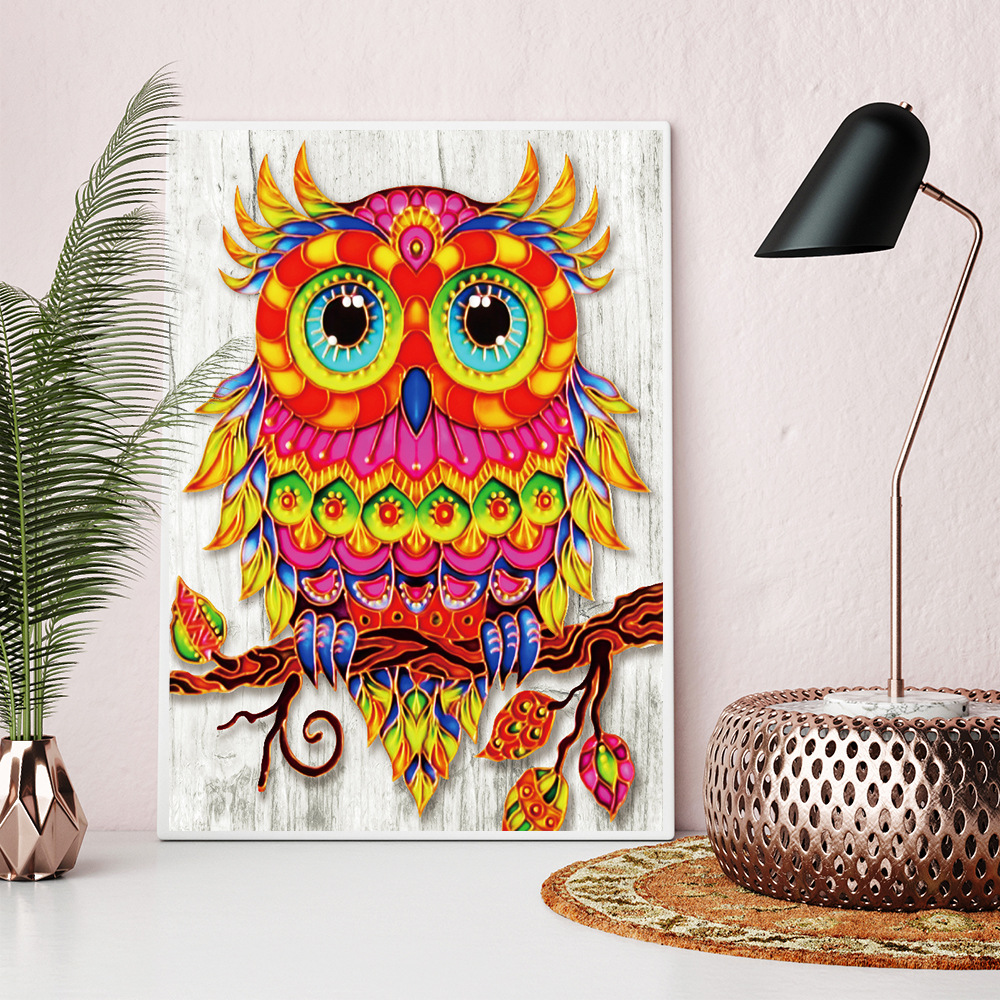 Title 1, Diamond painting owl DIY kit. Create stunning, ...