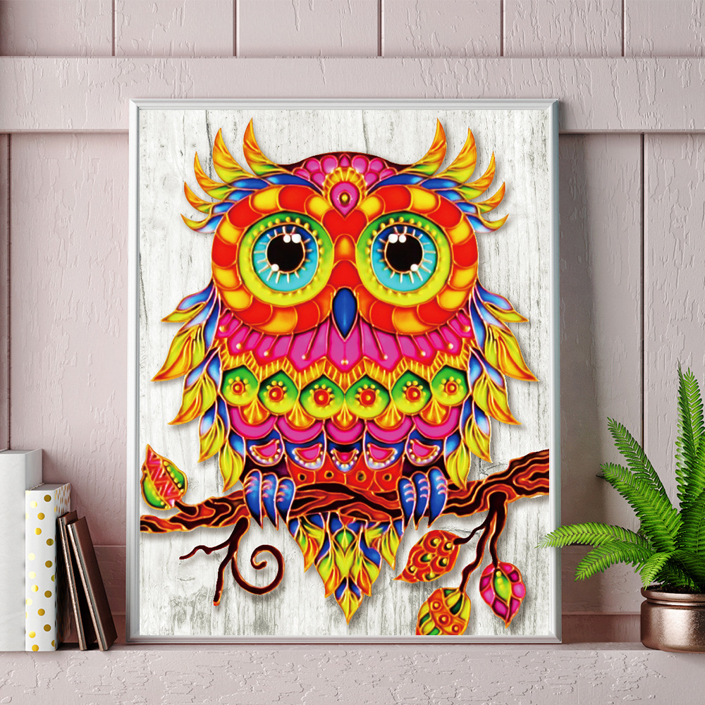 Title 2, Diamond painting owl DIY kit. Create stunning, ...