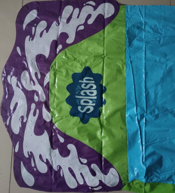 现货PVC单人充气滑水道双人滑道儿童草地户外戏水滑水道水上用品