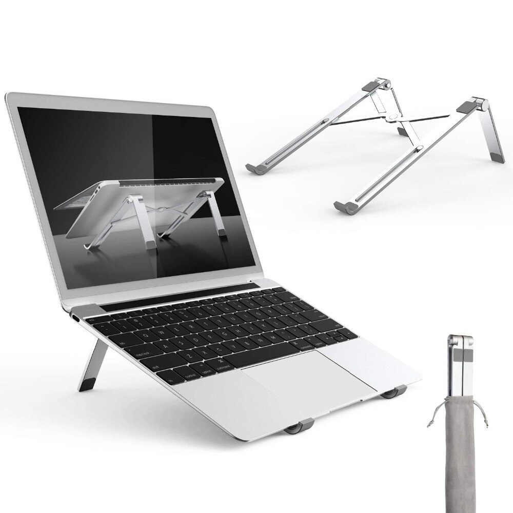 Title 1, Aluminum notebook stand, ergonomic and adjustab...