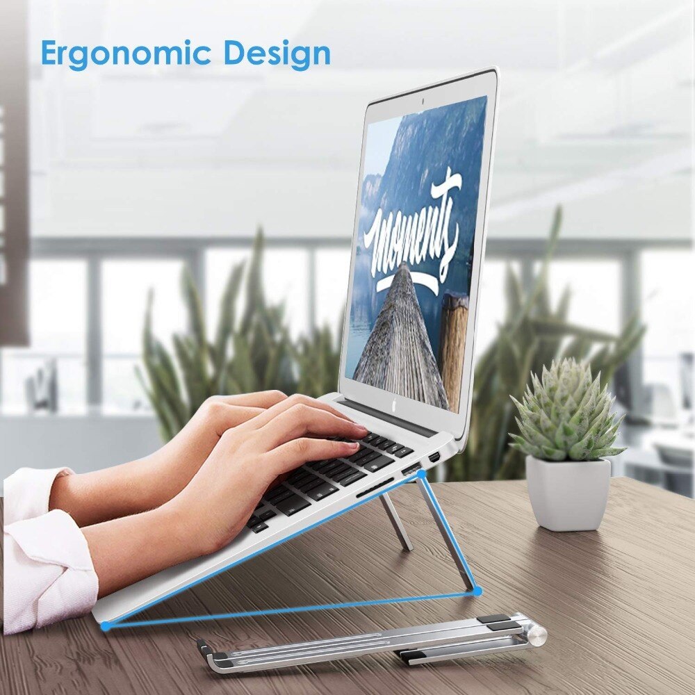 Title 2, Aluminum notebook stand, ergonomic and adjustab...