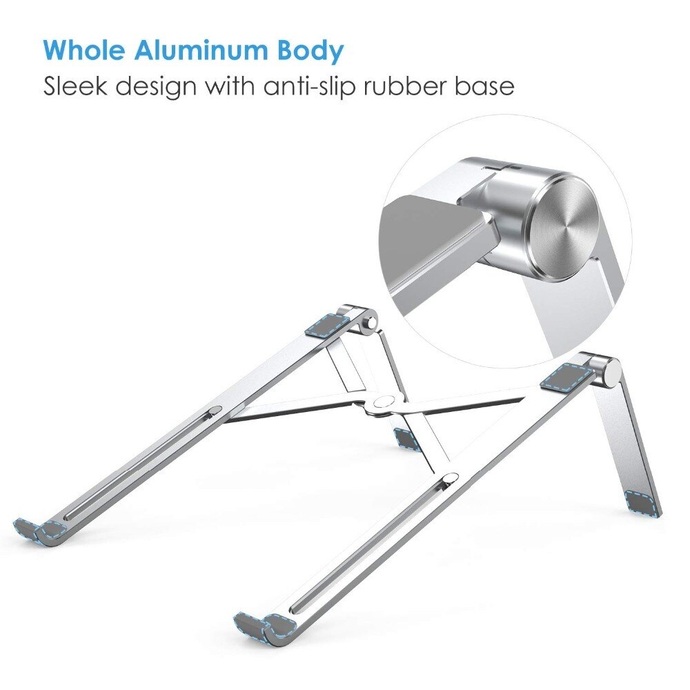 Title 4, Aluminum notebook stand, ergonomic and adjustab...