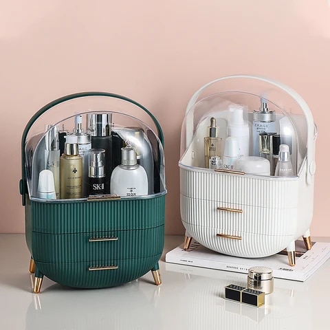 Organiseur de bureau créatif cosmétique boîte de rangement Transparent maquillage organisateur étanche boîtes de rangement salle de bain livraison directe