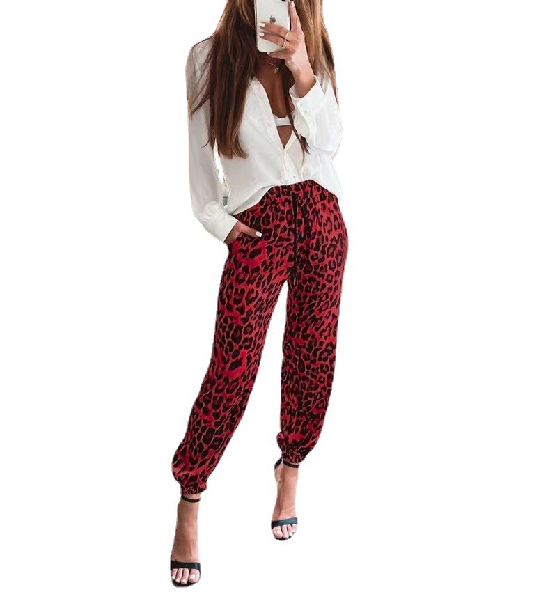 Title 10, Pantaloni casual da donna con stampa leopardata...