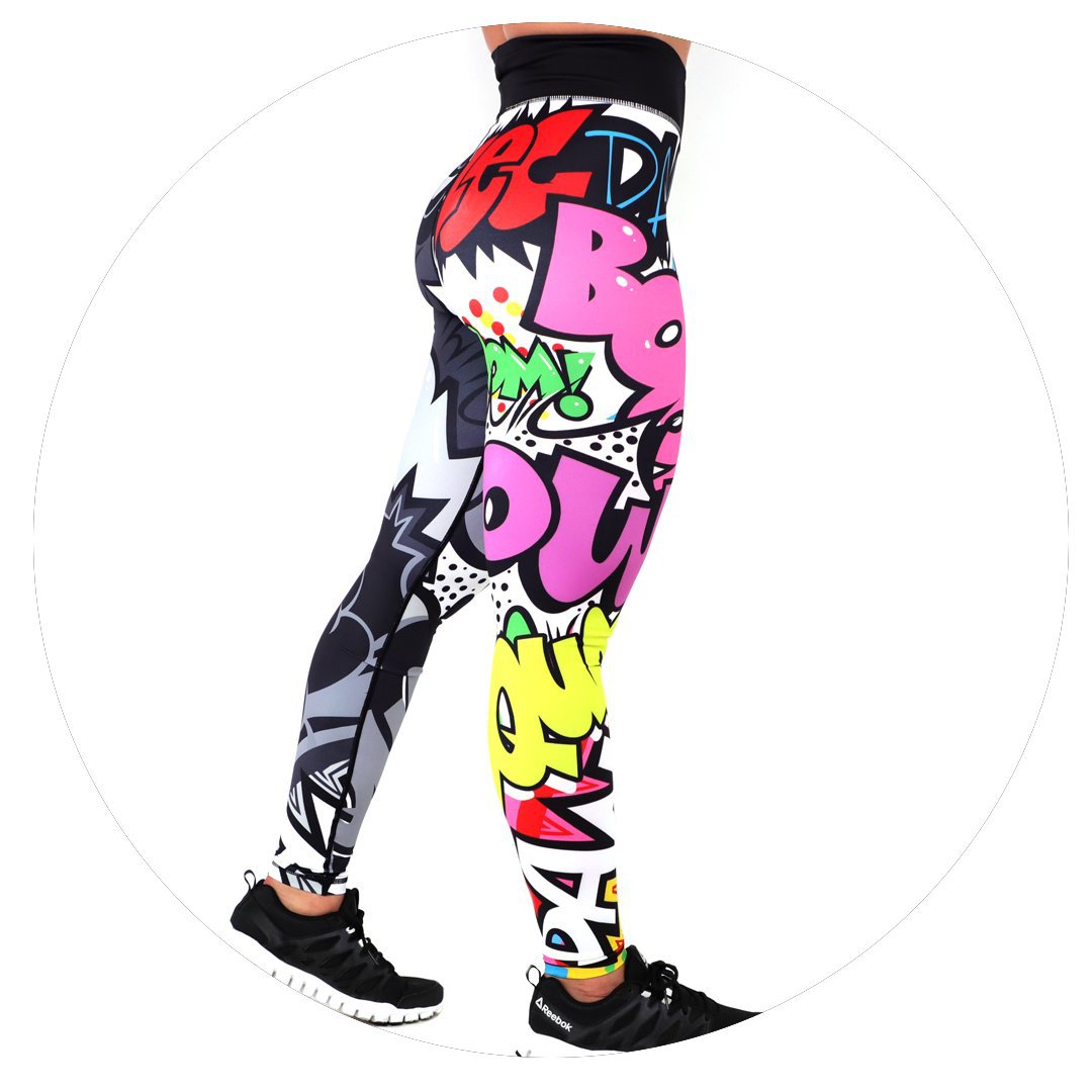 Title 3, Leggings de yoga com estampa de monstrinhos, ci...