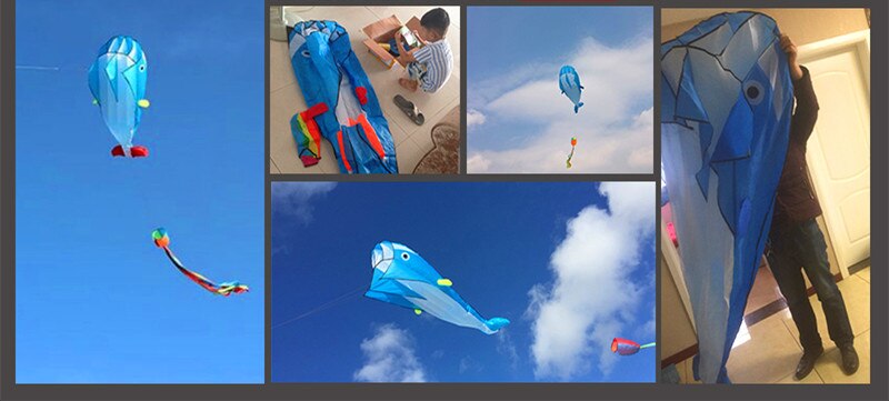 Showing how to assemble Dolphin Kite