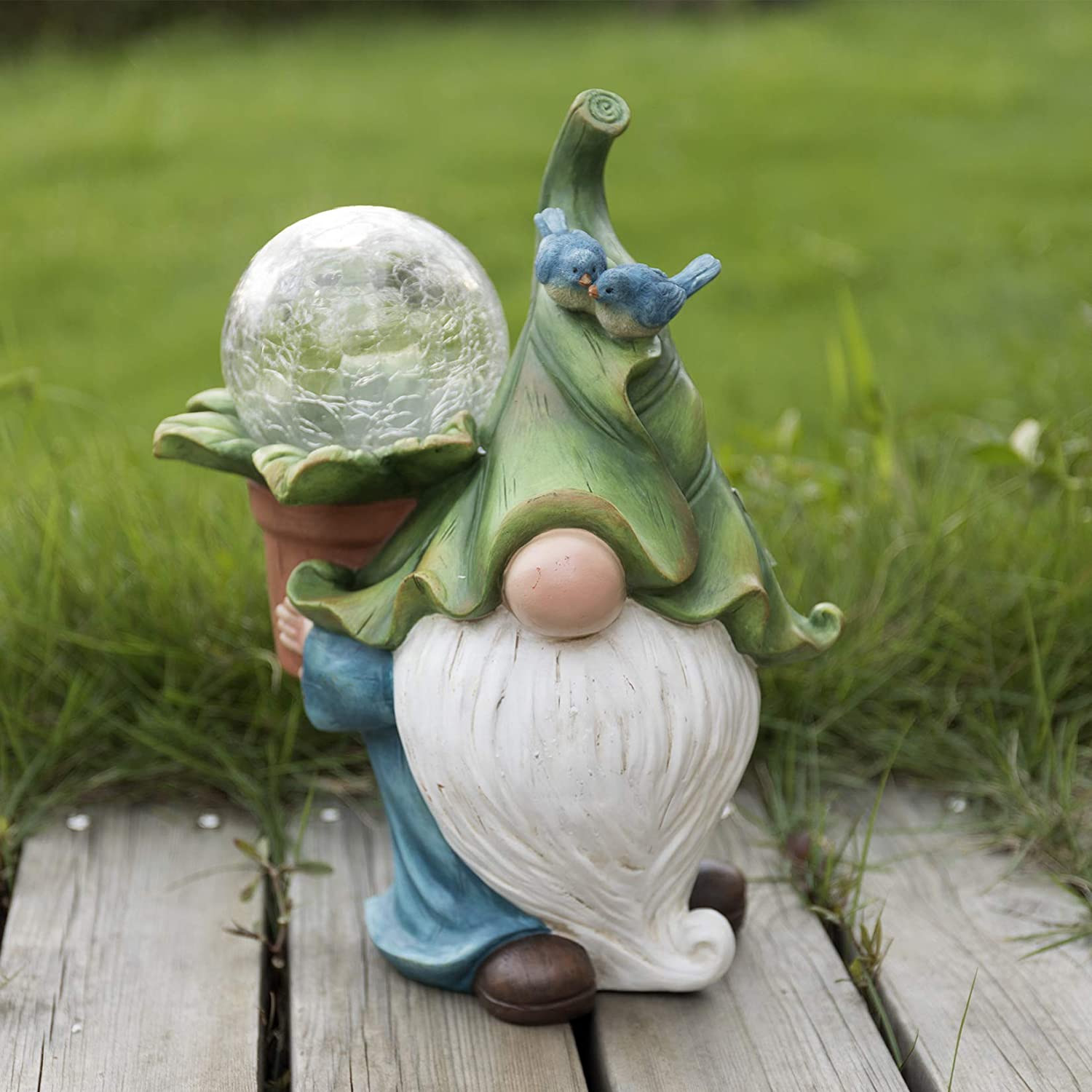 Title 3, Meditation Dwarf Statue American Country Solar ...