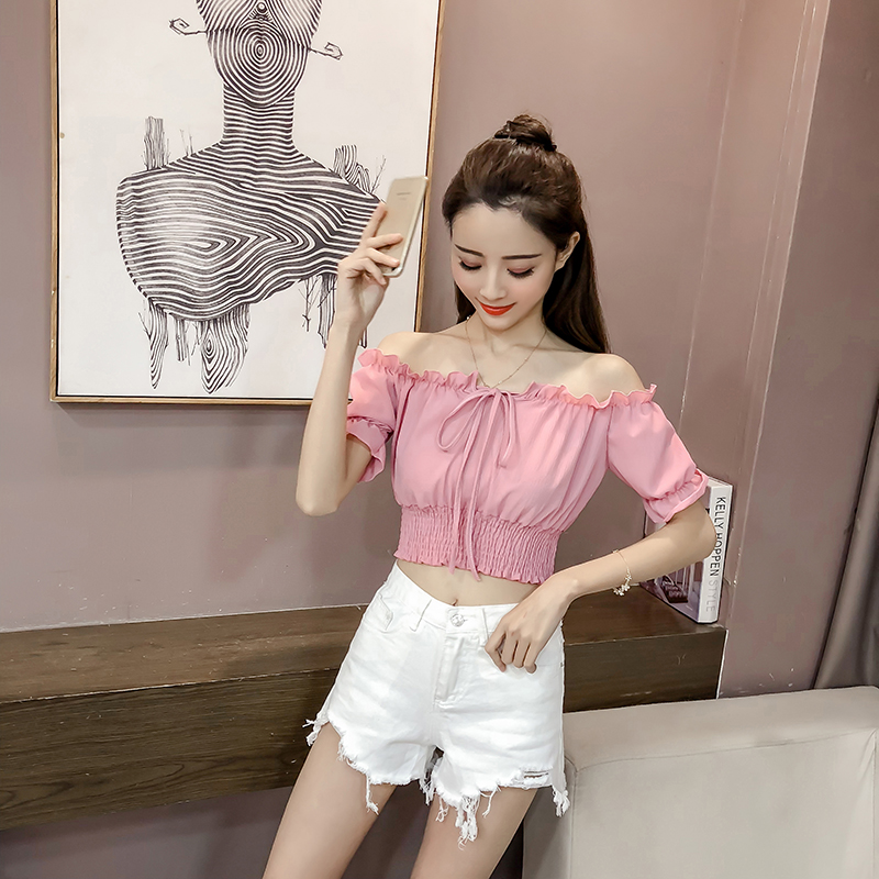 Title 9, Women High Waist Short One-line Neck Strapless ...