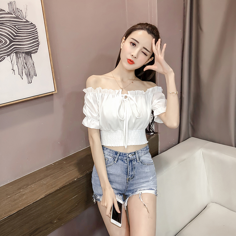 Title 16, Women High Waist Short One-line Neck Strapless ...