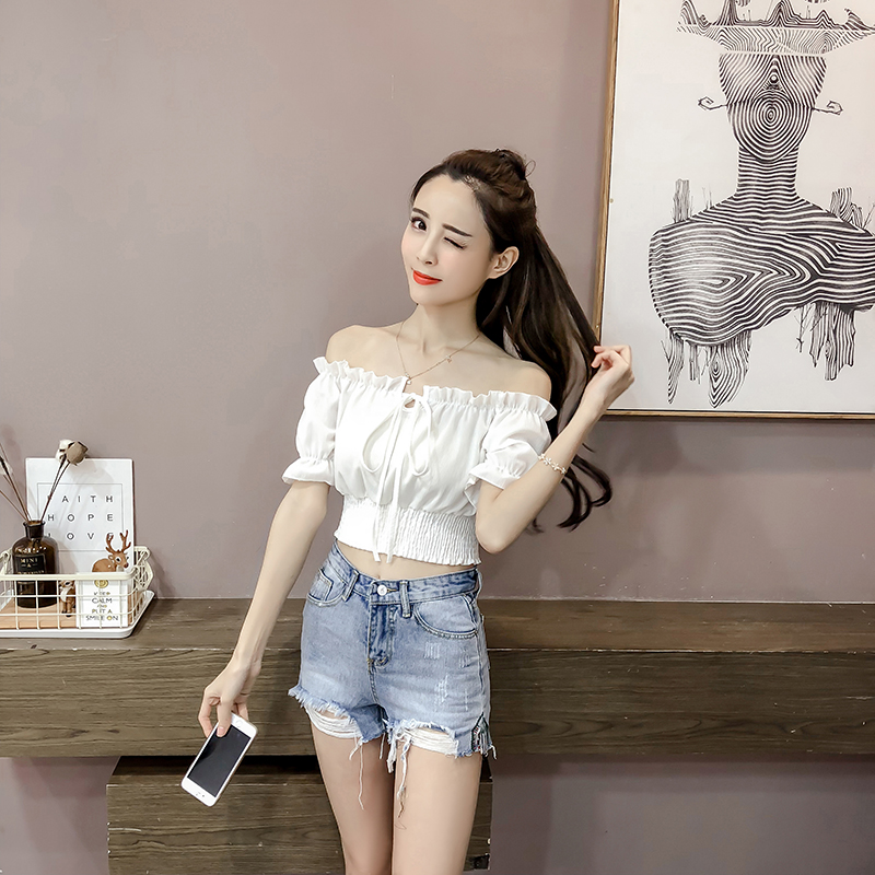 Title 21, Women High Waist Short One-line Neck Strapless ...