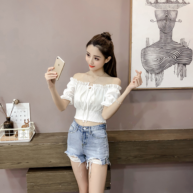 Title 22, Women High Waist Short One-line Neck Strapless ...