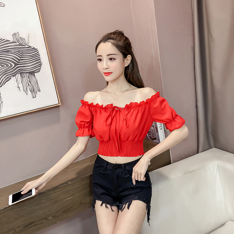 Title 31, Women High Waist Short One-line Neck Strapless ...