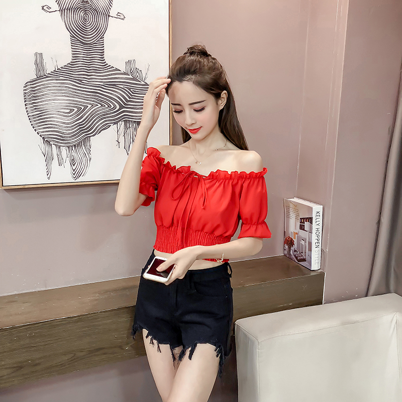 Title 36, Women High Waist Short One-line Neck Strapless ...