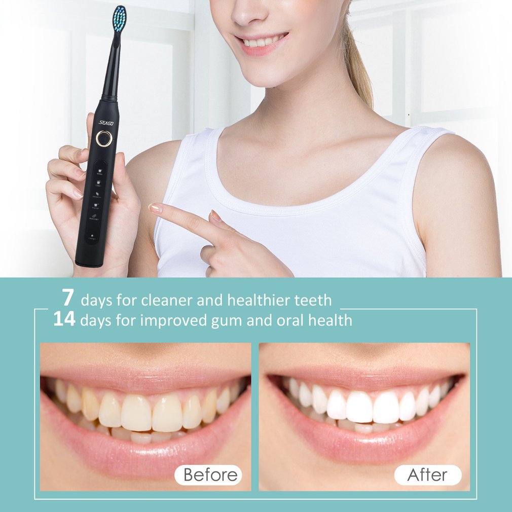 Title 7, Electric sonic toothbrush with soft brush head ...