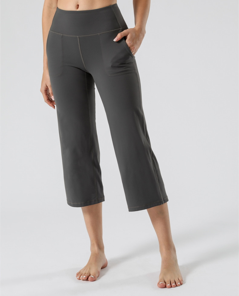 Title 7, Damen High-Waist Yoga-Hosen mit weitem Bein und...