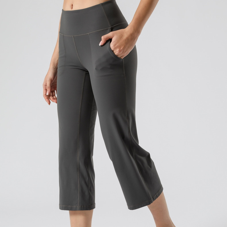 Title 8, Damen High-Waist Yoga-Hosen mit weitem Bein und...