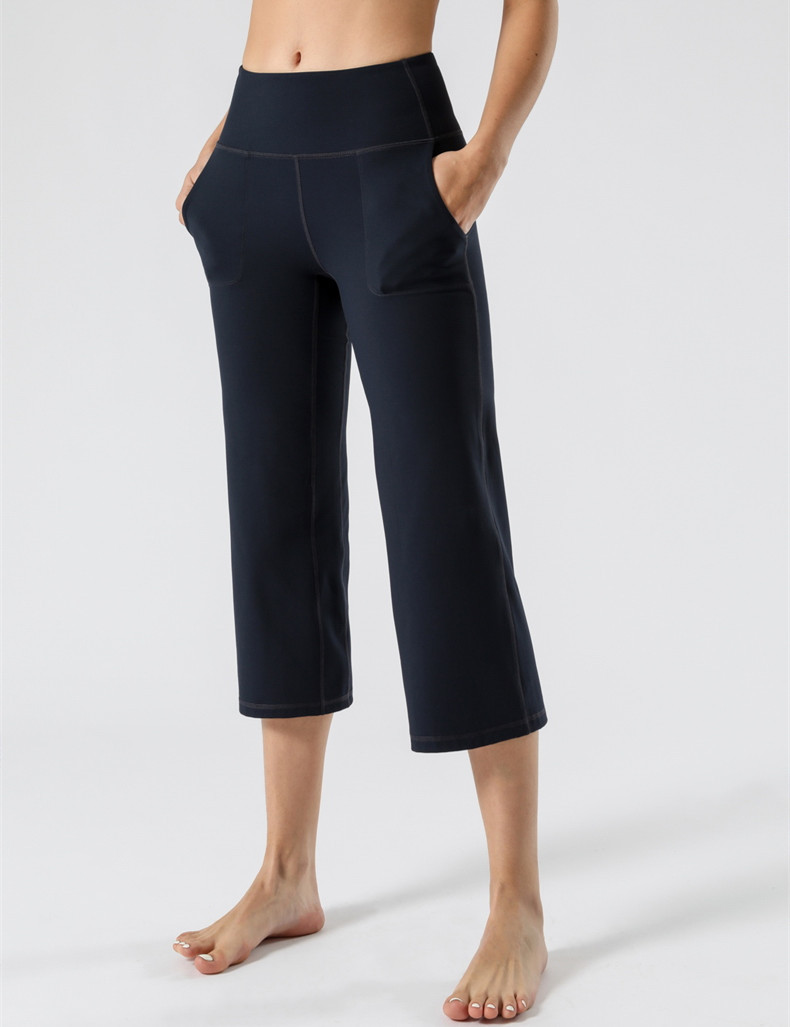 Title 13, Damen High-Waist Yoga-Hosen mit weitem Bein und...