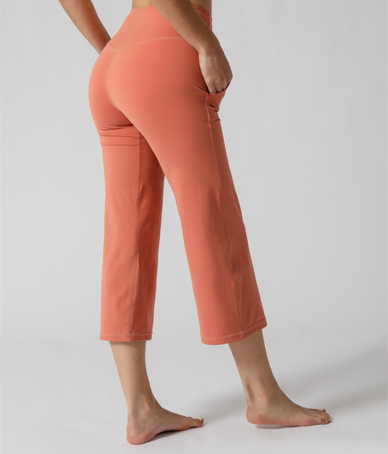 Title 20, Damen High-Waist Yoga-Hosen mit weitem Bein und...