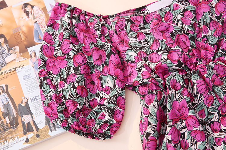 Title 6, Fashion Floral Doll New Waist Short Sleeve Shir...